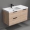 Wall Mounted Bathroom Vanity, Modern, 36